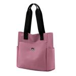 Custom printed tote bag 420d black purple nylon water resistant zipper hobo