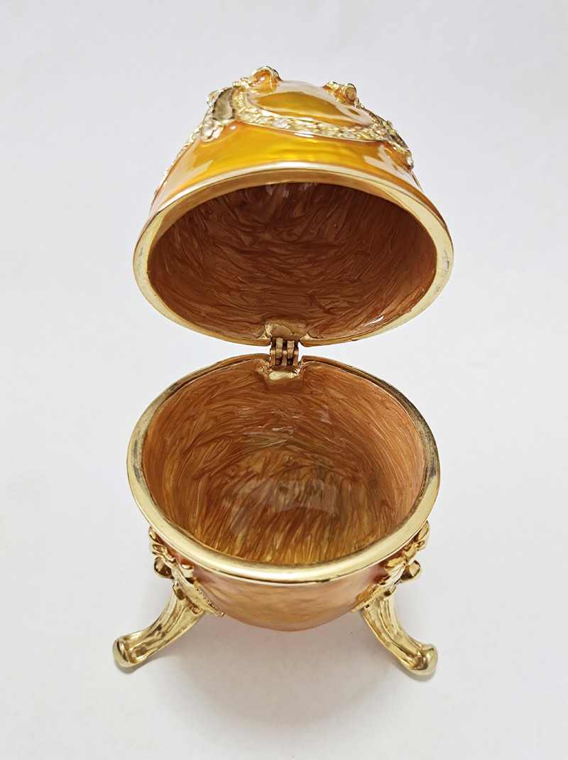 Luxury Faberge Easter Eggs Faberge-Egg Hand Painted Jewelry Trinket Box Gift for Easter Home DecorDirect Jewelry Boxes