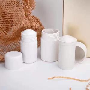 China 30g 50g Round Shape PCR Material Plastic Refillable Deodorant Stick Container factory