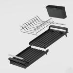 Metal Wire Utensils Holder Kitchen Dish Rack Non Folding OEM ODM