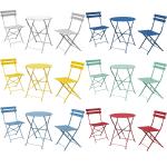 3 Piece Steel Folding Table and Chairs Set Perfect for Outdoor Patio Balcony or