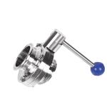 1"-6" Port Size Stainless Steel Tri Clamp Ferrule Butterfly Valve for Sanitary