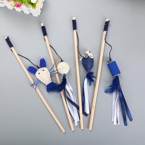 China Outlet Feather Teaser Cat Toy Fish Shrimp Cat Interactive Toy 30g factory