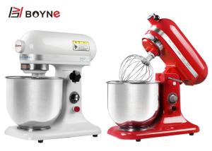 China 5/7L Milk /Egg /Food Mixer For Bakery With Three Hooker Stainless Steel have white and red color can be select factory
