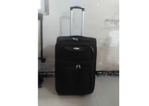 China ABS Soft Trolley Case Eva Expandable Luggage 2 Big Wheels With Iron Trolley factory