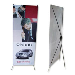 China Portable adjustable x banner stand W60-80 x H160-180cm Aluminum Material factory