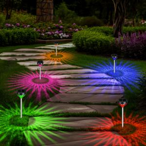 China Garden Solar Pathway Light Insert Lawns RGB Change Waterproof IP65 Landscape Light Patio Decoration factory