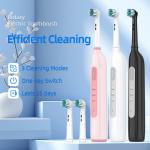 3 Modes 360 Degree Rotating Toothbrush Oral Care Type C Charging Electric Spin