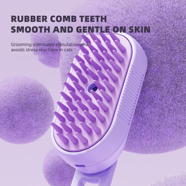 China Custom Color Pet Hair Remover Grooming Brush with Personalized Logo Design and Compact Size factory