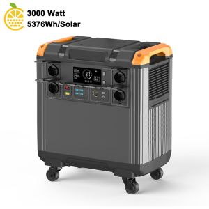 Wheeled Portable Power Station with MPPT Controller and LED Display for Outdoor