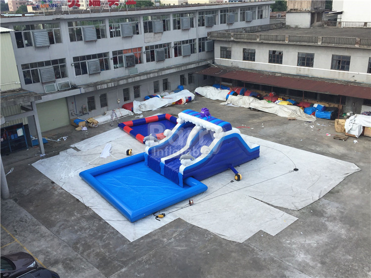 Blue Wave Ultimate Inflatable Backyard Water Park With Pool Customzied Size