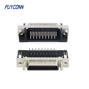 China Right Angle PCB 36 Pin SCSI Female Connector With Zinc Alloy Shell factory