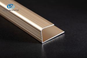 China 6063 Aluminium Floor Edging Trim Strip 1.0mm Thickness SGS Standard Floor Trim factory