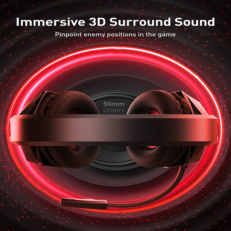 Custom Logo LED RGB Gaming Headset Over Ear Gaming Headphones For PC And PS4