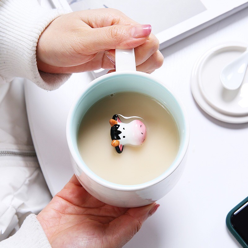 Creative Animal Head Single Layer 3D Ceramic Mugs