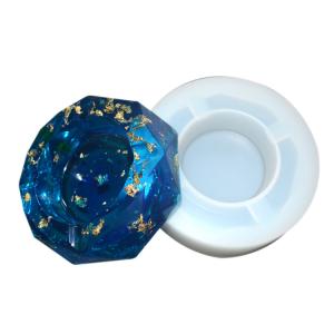 China Home Decoration Silicone Resin Mold Sustainable Resin Art Molds Ashtray Shape factory