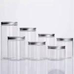 100mm Neck Dia Plastic Screw Cap Jars Cookies Mag Container 1460ml