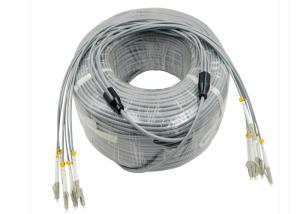 China 6 Cores Multimode Fiber Patch Cord , Armored Fiber Optic Patch Cable factory
