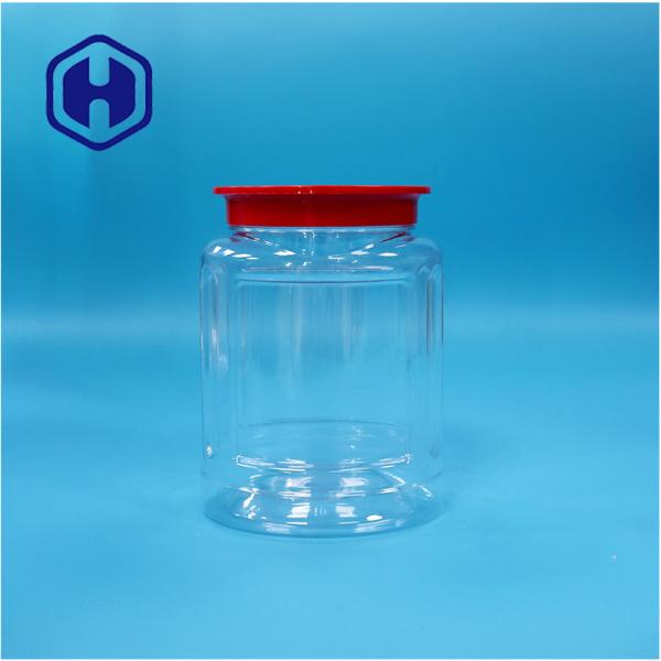 Oval PET Plastic Nuts Candies Pepper Cookies Biscuits Dried Food Jar Screw Top