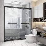 Fine Polished Edge Decoration Clear Tempered Shower Glass for Frame Shower Doors