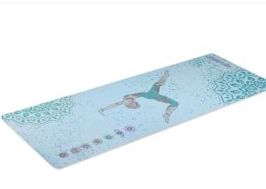 China Custom Printing PU Yoga Mat Skid Resistance Wet Absorbance Unique Texture factory