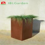 Outdoor Garden Flower Pot Custom Corten Steel Planters 1500*500*600mm High