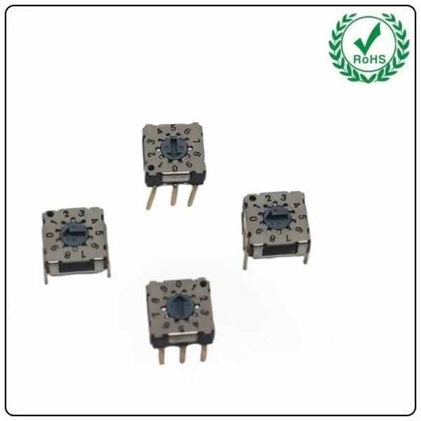 China BCD Code Rotary Dip Switch 3 Position Thru Hole Terminal 3+3 PIns factory
