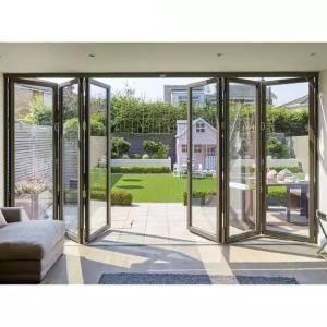 China Aluminium Alloy Bifold Patio Doors Swing Energy Efficient 2.0mm Thermal Break factory