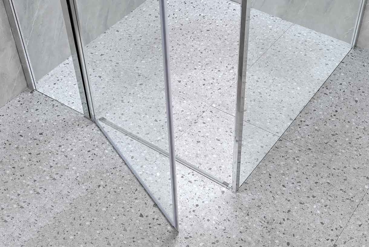 Square Shower Enclosures 6/8mm Tempered Glass And Chromed Alum Frame
