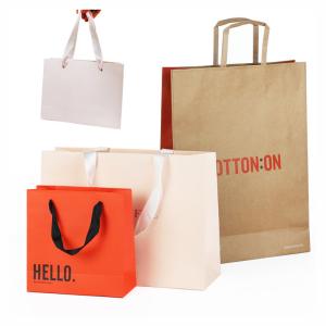 China Easy-to-use Sturdy Kraft Gift Bag Paper Shopping Bags with Handle factory