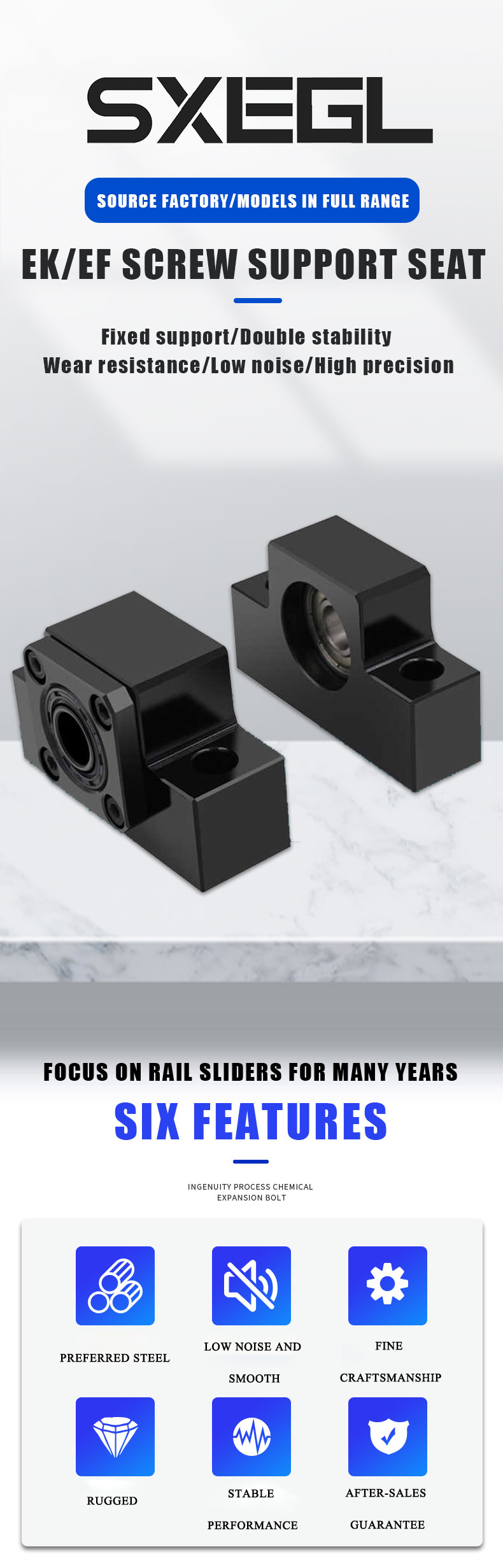 BK / BF Ball Screw Support Units Customized Ball Screw Support Bearing