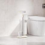 Stylish Disassembled Stainless Steel Toilet Brush And Toilet Paper Holder Set