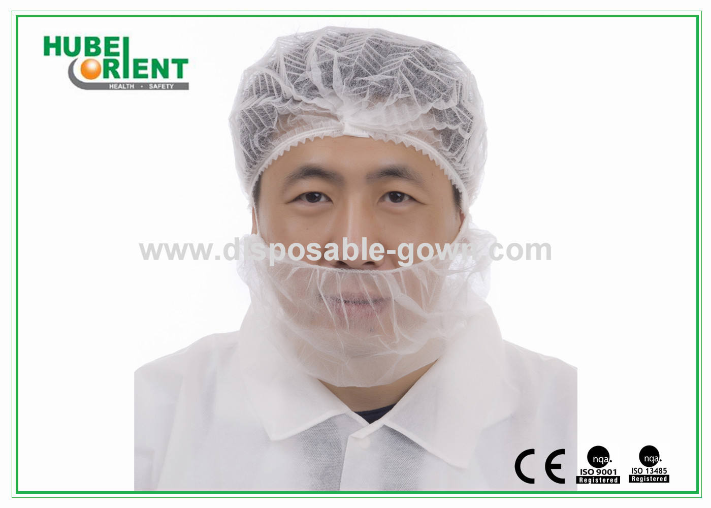 Disposable Non Woven PP Face Cover Beard Guard Beard Cover With Single Elastic