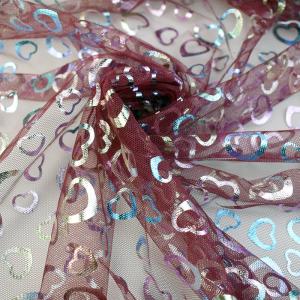 China Birds Pattern Flower Lace Soft Tulle Fabric Adhesive Sequins factory