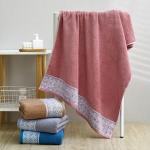 Cotton Flower Bath Towel for Household Dark Color Quick Drying and Water