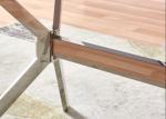 150cm Chromed Steel White 68kgs Modern Marble Top Dining Table