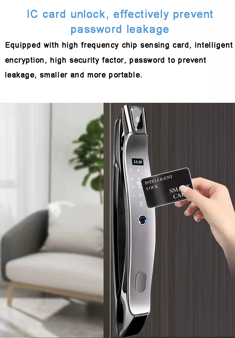 Face Recognition Digital Door Lock Automatic Smart Lock For Apartments Villa Smart Home