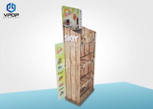 China Bottled Drinks Cardboard Display Racks Four Shelves For Celebrations factory