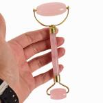 Custom Pink Rose Quartz Facial Roller Jade Face Massager