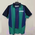 Retro Polyester V Neck Red Blue Soccer Jersey Quick Dry