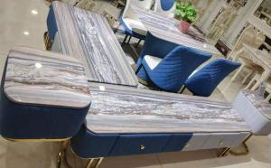 China Good Hand Feeling Faux Marble Coffee Table Wearproof Natural Pattern factory