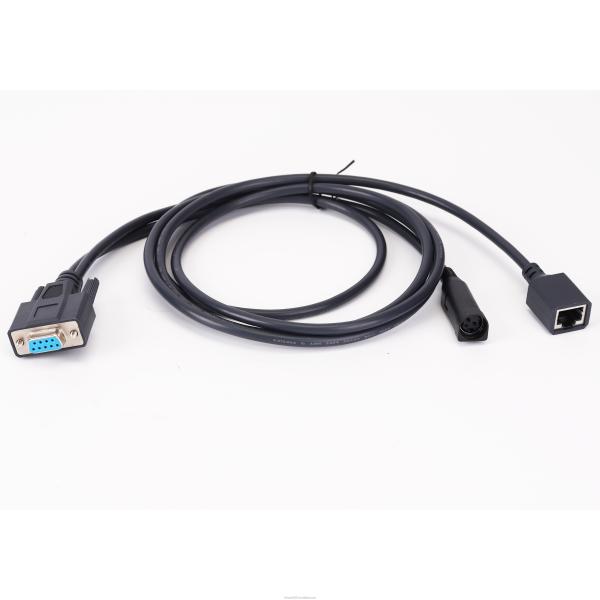 Flexible D SUB Cables DB9 Pin Female To RJ45 And 3 Pin DIN Jack Extension Cable