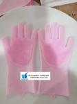 160g Silicone Dish Scrubber Hand Gloves For Dishwashing