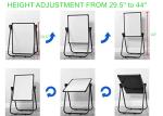 360° Rotating Magnetic Double Sided Dry Erase Board w/Chalkboard & 4/8pcs