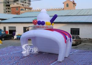 China Custom inflatable ice cream kiosk stand both tent with LED light cover for Advertising Activities factory