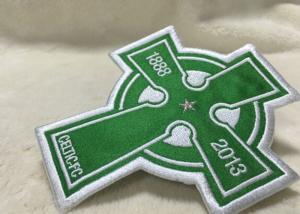 China Beautiful Oval Custom Clothing Patches Embroidered Sew On Badges Eco - Friendly factory