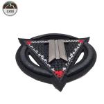 Eco Friendly Material 3D Embroidery Patches Sew On Backing With Metal Label