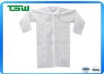 White Blue 40gsm Disposable Laboratory Coats Without Pockets