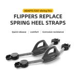 Black Stainless Steel Swim Bungee Strap Scuba Fin Straps for Snorkeling Diving