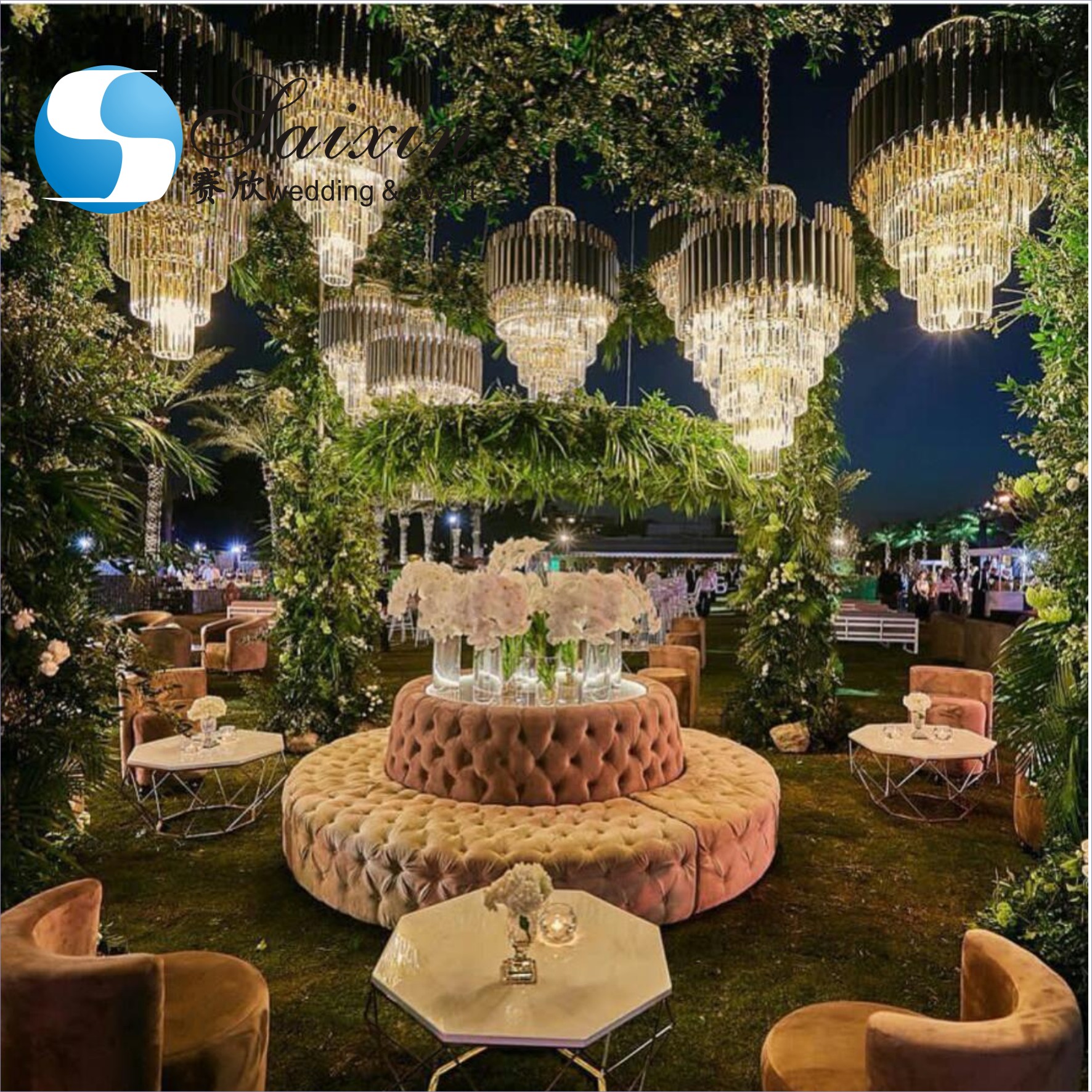 18 16 15 Light Crystal Chandelier Pendant Light Round Rectangular 80CMx60cm